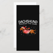 Dachshund Through The Snow Funny Dog Christmas (Front/Back)