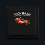 Dachshund Through The Snow Funny Dog Christmas Cla Gift Box<br><div class="desc">Dachshund Through The Snow Funny Dog Christmas Classic T-Shirt</div>