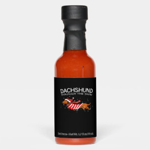 Dachshund Through The Snow Funny Dog Christmas Cla Hot Sauces