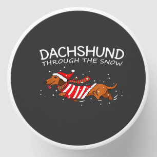 Dachshund Through The Snow Funny Dog Christmas Cla Mini Candle Favors