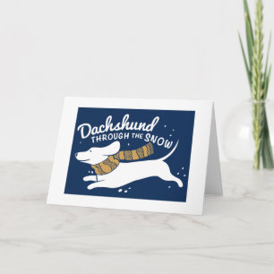Dachshund through the Snow Holiday card