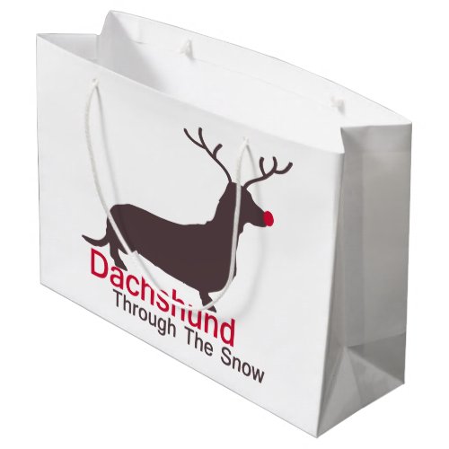 Dachshund Through The Snow Large Gift Bag