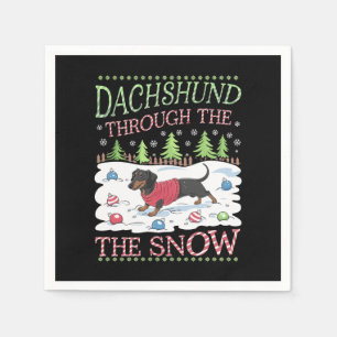 Dachshund Through the Snow Napkins