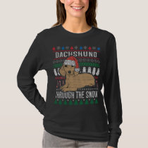 dachshund through the snow ugly christmas sweater