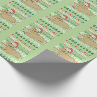 Dachshund Through The Snow Ugly Christmas Sweater Wrapping Paper