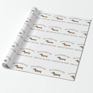 Dachshund Through The Snow Wrapping Paper