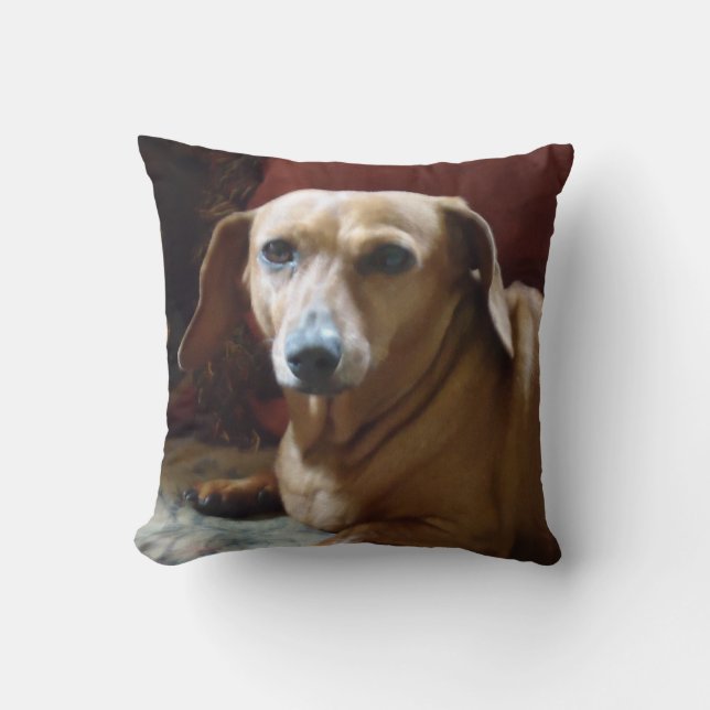 Dachshund Throw Pillow (Front)