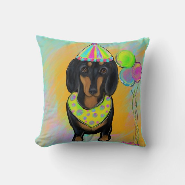 Dachshund Throw Pillow (Front)
