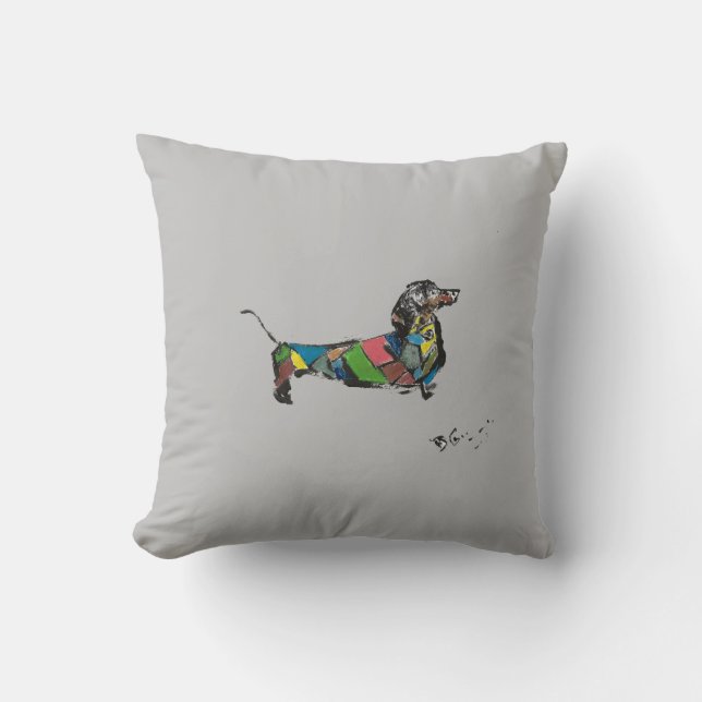 Dachshund Throw Pillow  (Front)