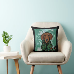 Dachshund throw pillow