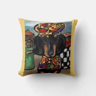 Dachshund throw pillow