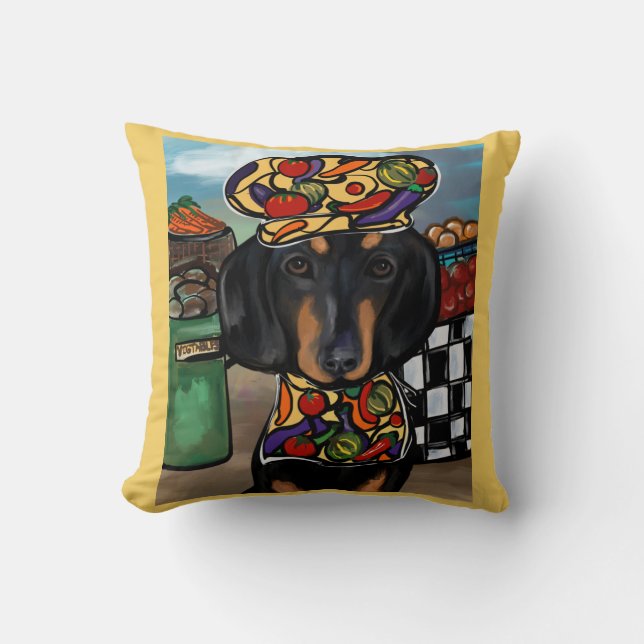 Dachshund      throw pillow (Front)