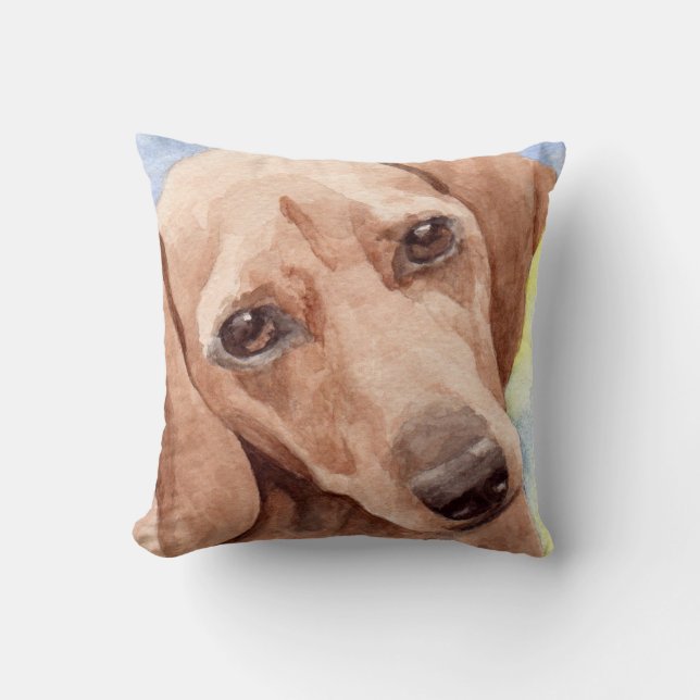 Dachshund Throw Pillow (Front)
