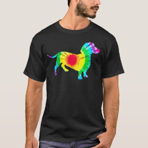 Dachshund Tie Dye Hippie Dachshund Puppy Dog T-Shirt