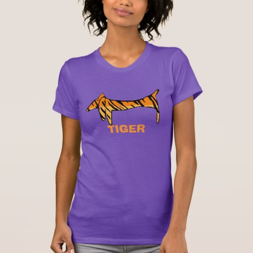 Dachshund Tiger edit text T_Shirt