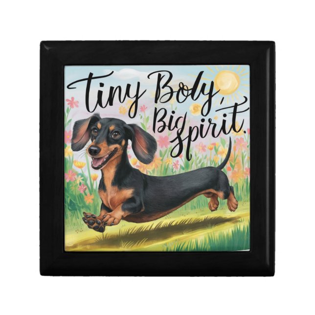 Dachshund Tiny Body, Big Spirit Gift Box (Front)