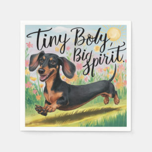 Dachshund Tiny Body, Big Spirit Napkins