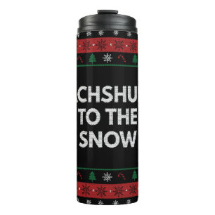 Dachshund to the Snow Christmas Dog Lover Xmas Pet Thermal Tumbler