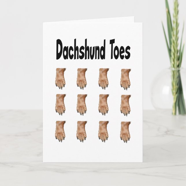 Dachshund Toes Greeting Card (Front)
