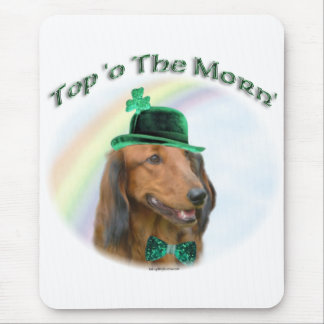 Dachshund Top of the Morn'; Dachshund St. Patrick Mouse Pad