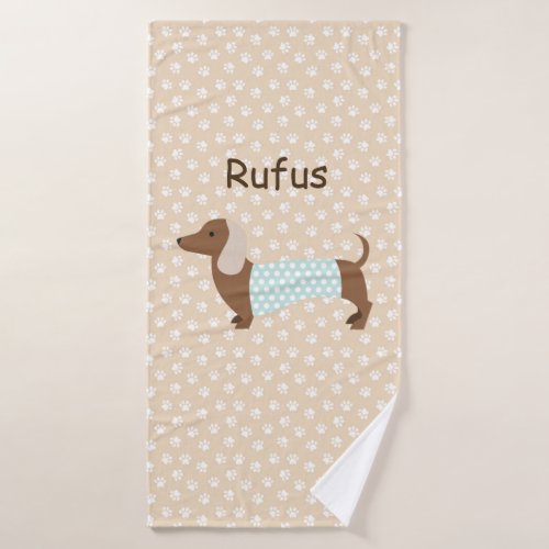 Dachshund Towel Custom Rufus