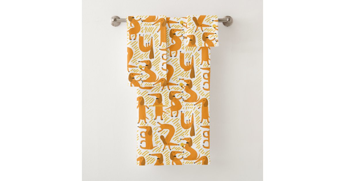 Dachshund Towel Set Wiener Dog Bathroom Decor Zazzle Com