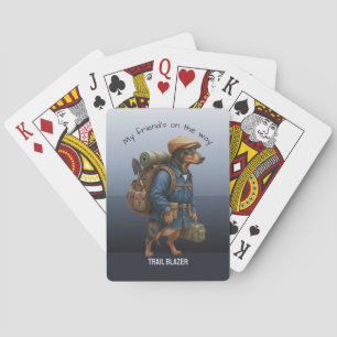 Dachshund Trail Blazer Hiker Adventurous Playing Poker Cards