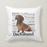 Dachshund Traits Pillow<br><div class="desc">This pillow is a great gift for any Dachshund lover.</div>