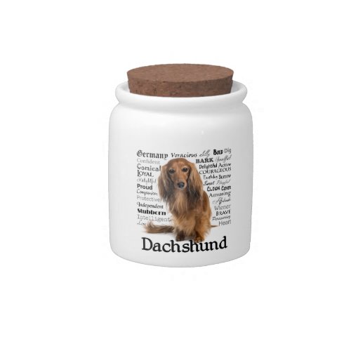 Dachshund Traits Treat Jar