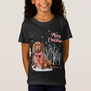 Dachshund Tree Merry Christmas Dachshund Xmas For  T-Shirt
