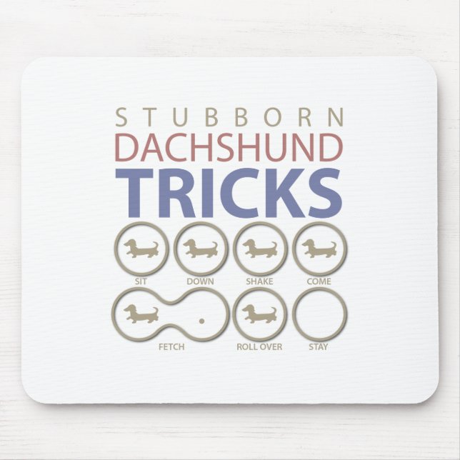 Dachshund Tricks, Funny Dog Jokes Mouse Pad (Front)