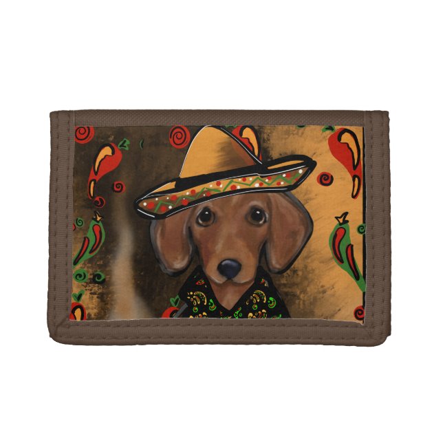 Dachshund       trifold wallet (Front)