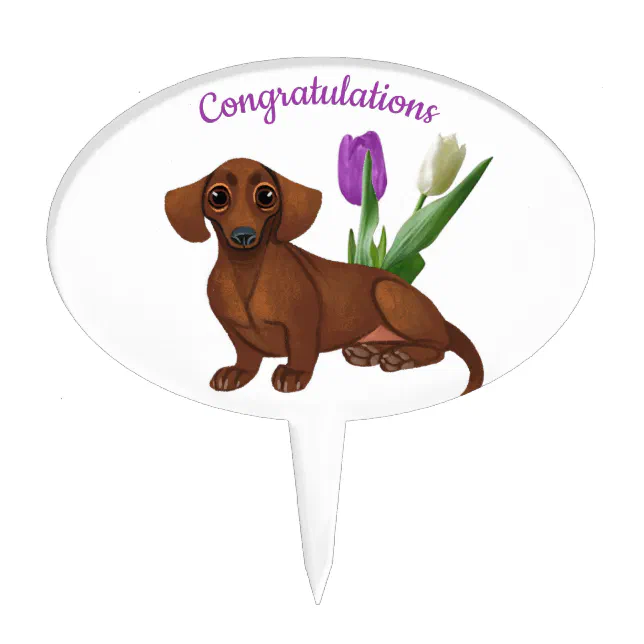 Sausage dog clearance cake topper