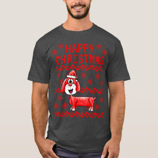 Dachshund Ugly Christmas Dog Lover T-Shirt