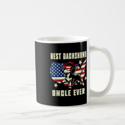 Dachshund Uncle Ever American Flag 4th Of July  Coffee Mug