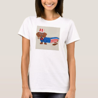 Dachshund Uncle Sam T-Shirt
