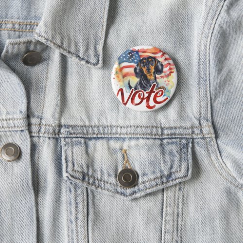 Dachshund US Elections Vote Button