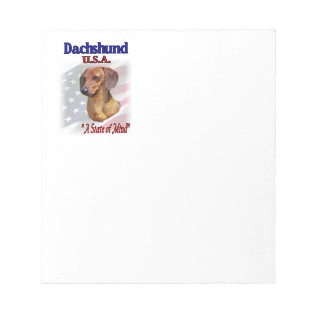 Dachshund USA Notepad (Front)
