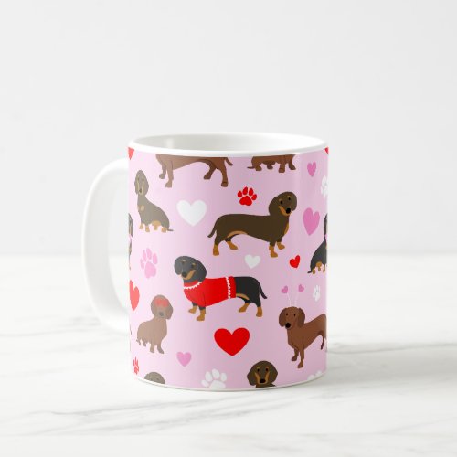 Dachshund Valentine Coffee Mug