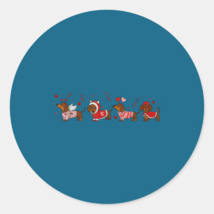 Dachshund Valentine Dachshund Valentine’s Day Saus Classic Round Sticker