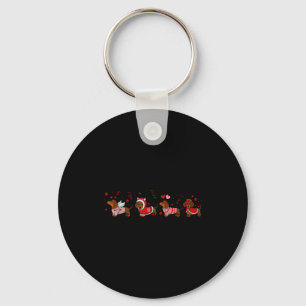 Dachshund Valentine Dachshund Valentine’s Day Saus Keychain