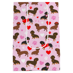 Dachshund Valentine Medium Gift Bag