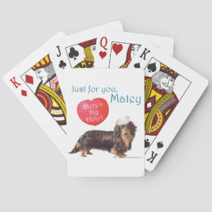 Dachshund Valentine Poker Cards