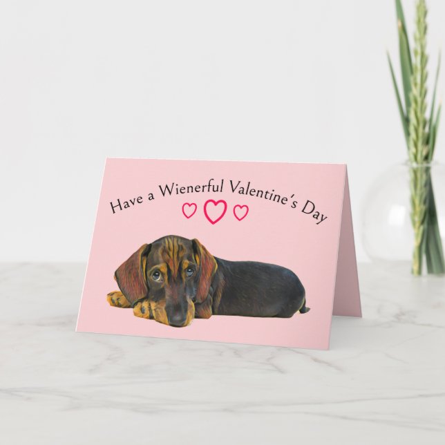 Dachshund Valentine's Card (Front)