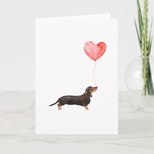 Dachshund Valentines Card Dog Valentines Card