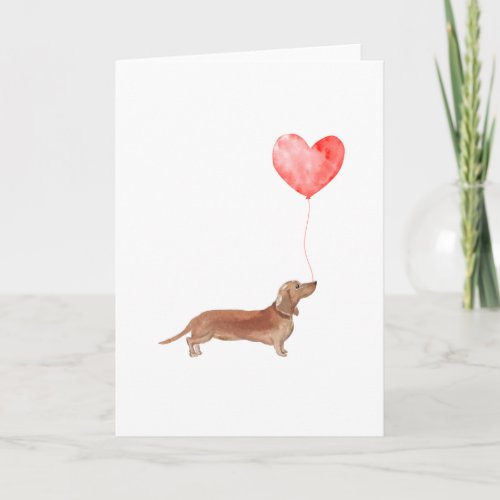 Dachshund Valentines Card Dog Valentines Holiday Card