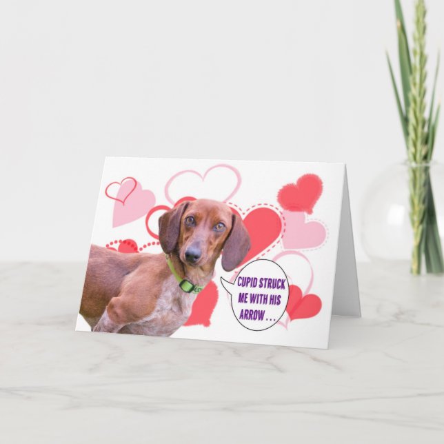 Dachshund Valentine's Day Card (Front)