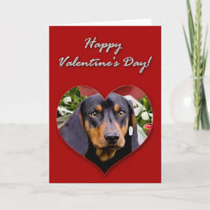 Dachshund Valentines Day Card