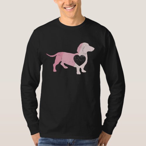 Dachshund Valentines Day Cupid Love Dog T_Shirt