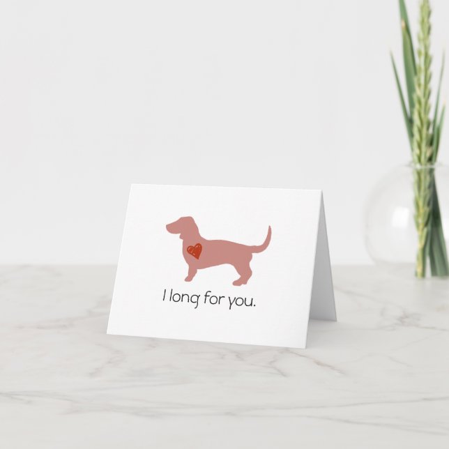 Dachshund Valentine's Day Holiday Card (Front)
